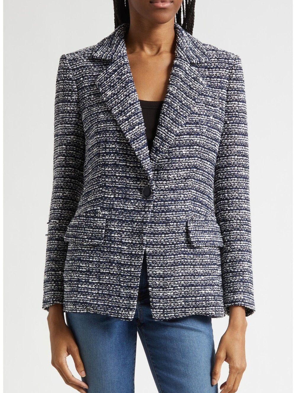Veronica Beard Healy Tweed Dickey Jacket